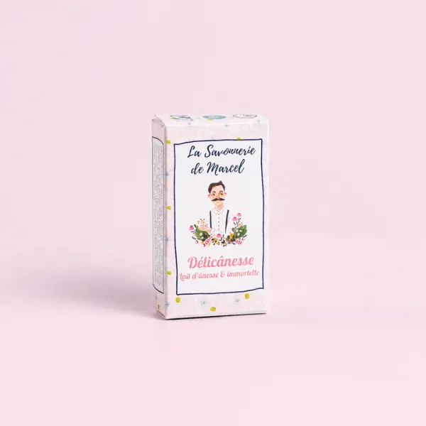 La-savonnerie-de-Marcel-Savonnerie-artisanale-Savons-saponifies-a-froid-bio-Délicânesse-Lait-d’-ânesse-Immortelle-Mini La-savonnerie-de-Marcel-Savonnerie-artisanale-Savons-saponifies-a-froid-bio-Délicânesse-Lait-d’-ânesse-Immortelle-Mini